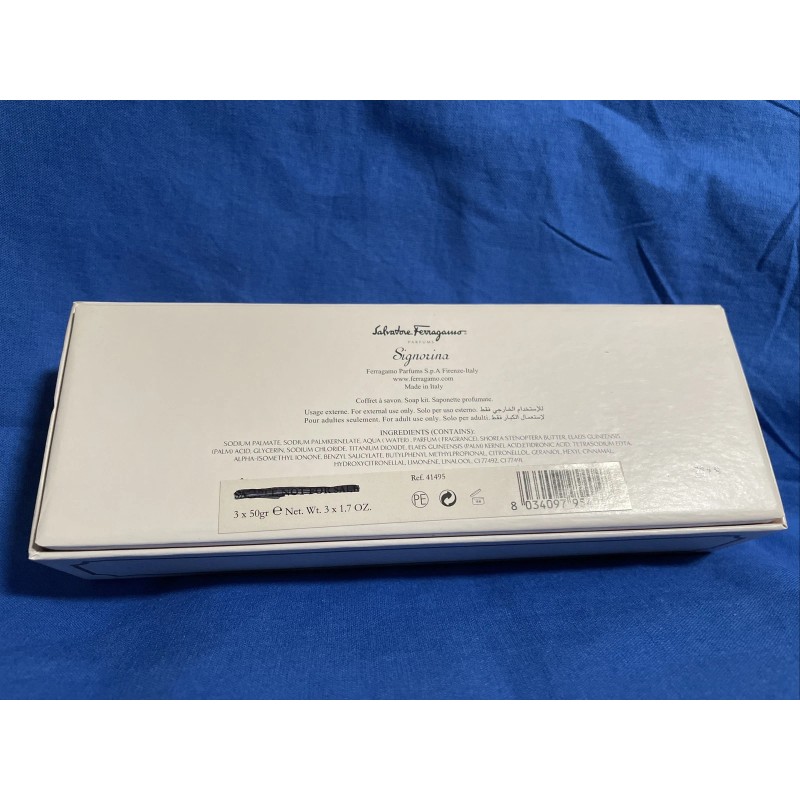 SALVATORE FERRAGAMO Signorina Soap Kit 3 x .17oz/50g - New