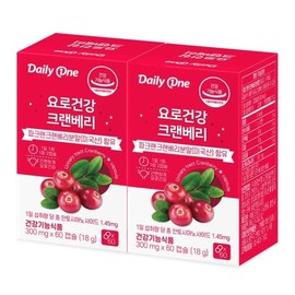 요로건강 크랜베리 300mg X 60캡슐 2통 Urological Health Cranberry 300mg X 60 Capsules 2 Bottles