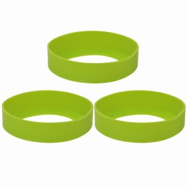 ONLYKXY 3pcs 7.5cm Silicon Protective Cup Mat Sleeve Heat-Resistant Bottle Holder Rubber Coaster Tumblers Protector Base Pad Non-Slip Bottom Cover Ring Accessories for Thermos Cup (Green)