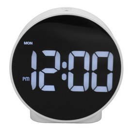 4 Inch LED Digital Alarm Clocks for Bedrooms, Small Electric Alarm Clock with 12 24H Time Display 3 Level Brightness for Home Travel