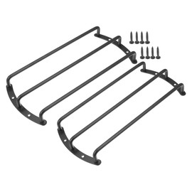 ACROPIX Universal Black Iron 10" Speaker Grill Bar Audio Speaker Subwoofer Grill Grill 10" 3 Bar Speaker Grill Bar Woofer Protective Cover (with Screws) - Set of 2