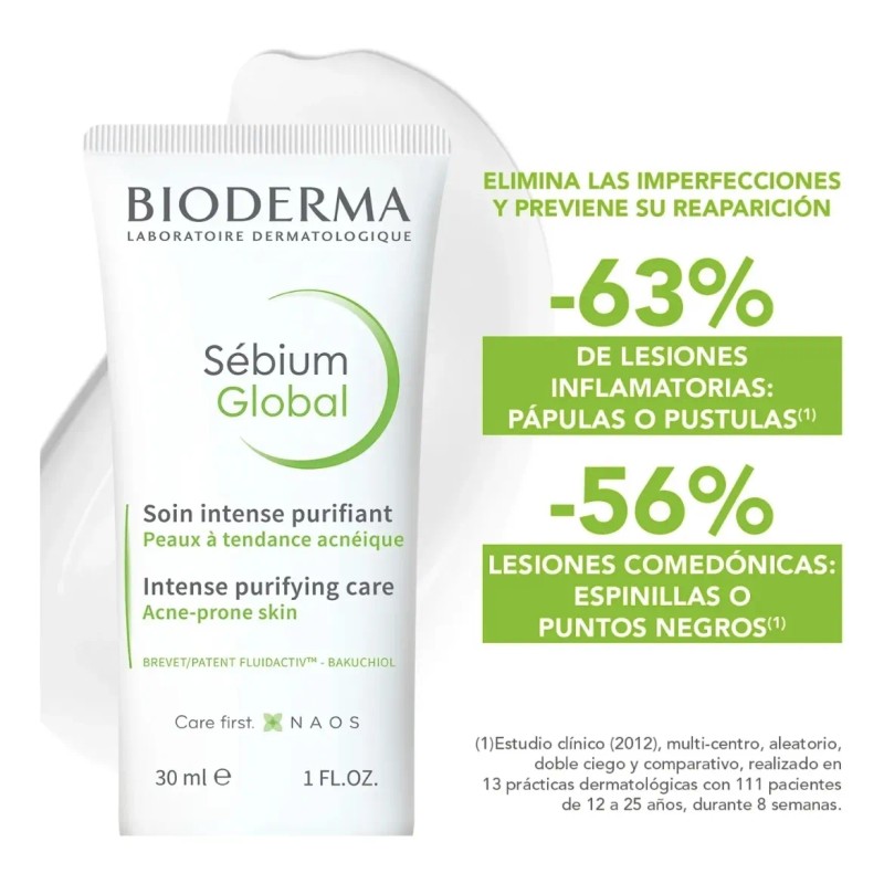 Bioderma Sebium Global 30ml Acné Barros Espinillas Todo Tipo Piel