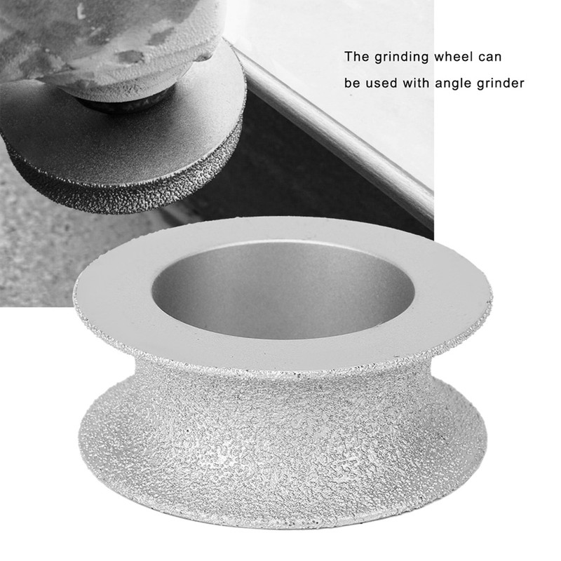 7.3cm Brazed Diamond Grinding Wheel Concave Abrasive Wheel for Stone