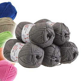 Kartopu Baby One Knitting Yarn 100 g Anti-Pilling Baby Wool Baby Yarn, Choice of Colours, Colour: K1921 Mouse Grey