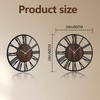 Jassurance Large Lighted Wood Wall Clock Remote Control, Roman Numeral