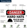 Danger Hard Hats Must Be Worn In This Area OSHA