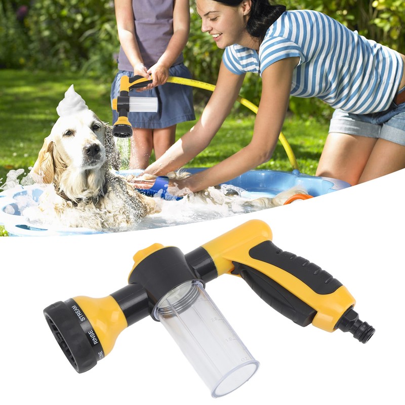 Dog Wash Hose Attachment Ergonomic Pet Wash Hose Spray Nozzle