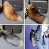 FAYZSOWSR Fox Tail Purse, Charm Faux Fur Tail Key Chain