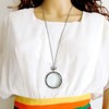 10 collares con colgante de lente de aumento de cristal