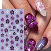 Flower Nail Stickers for Nail Art 5D Embossed Spring Summer