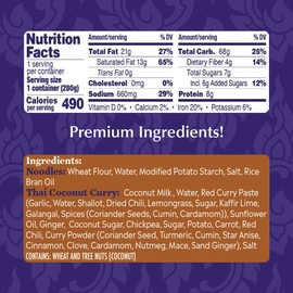 Watcharee's Classic Thai Noodle Bowl - Thai Coconut Curry, Khai Soi - Northern Thai Curry With Vegetables | Mild Heat, Vegan, 8g of Protein, Ready In 2 Mins | Made In Thailand - 3 Pack (9.88 oz Each)