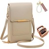 Anti Theft Leather Bag, Touchscreen Phone Crossbody Bag for Women,
