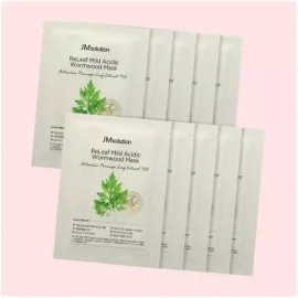 JMSolution 제이엠솔루션 릴리프 약산성 약쑥 마스크 10매 3979534 JM Solution Relief Weak Acidic Chamomile Mask 10 Sheets