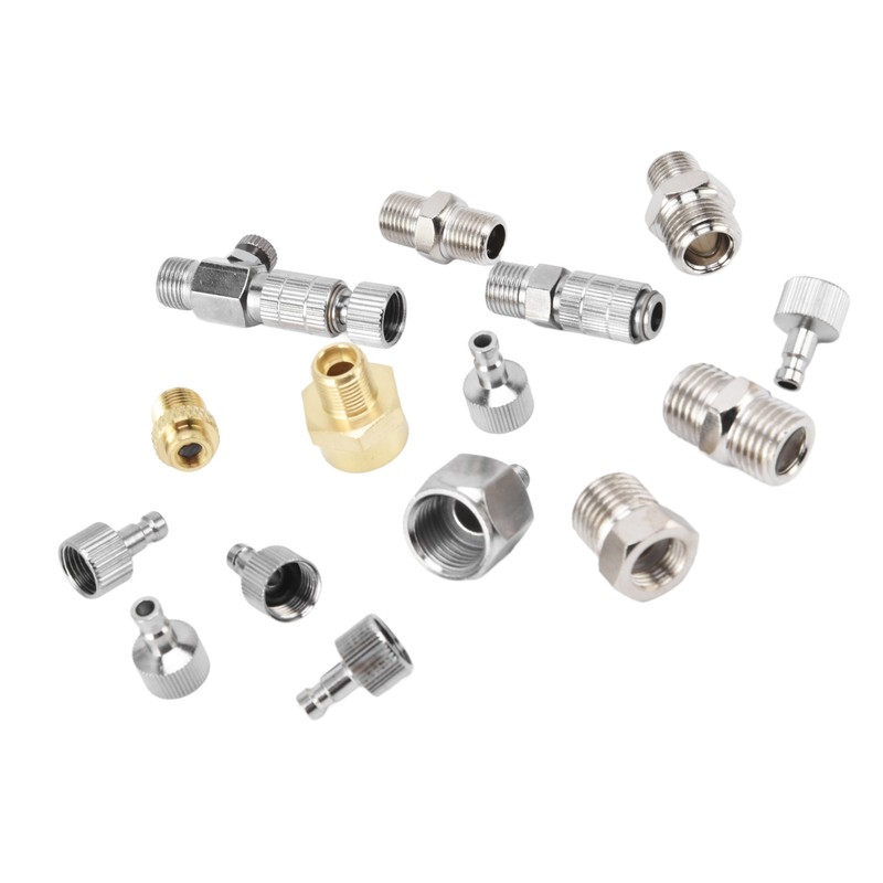 15PCS Airbrush Adapter Set Stainless Steel Airbrush Quick Release Disconnect