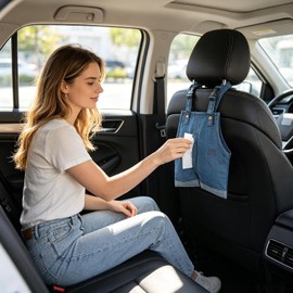 Genérico Porta Servilletas Coche,Cubierta Ajustable Dispensador Interior Automotriz - Dispensador de Pañuelos Vehicular Compatible con Vehículos, Remolque, Autocaravana, Sedán Y Camión