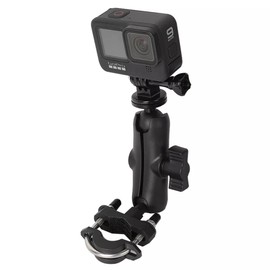 kitway Soporte Giratorio 360 para gopro y Camaras de accion en Motocicleta, manubrio, Bicicleta.
