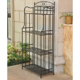 International Caravan Santa Fe Nailhead 4-Tier Bakers Rack