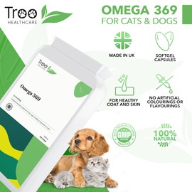 Omega 369 Pet Perfect Omega Fish Oil - for Dogs and Cats - 1000mg 120 Capsules - Daily Omega 3 6 9 Supplement for Pets - Help Maintain Healthy Skin & Coat - Support Immune and Heart Function