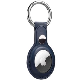 Digicharge PU Leather Case for AirTag, Protective Leather Cover for AirTags, Portable Key Finder Locator Tracker Holder, Pet Collar Tracker with Keychain Keyring, Choice of Colours and Quantity