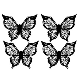 Lyaciomn Butterfly Stencil for Eyeliner, Butterfly Eyeliner Stencil, Butterfly Eye Makeup Stencil, Butterfly Stencil Works 4Pcs