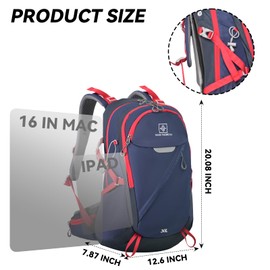 SUMSEEK 30L Hiking Backpack Lightweight Waterproof and Durable Backpack with Ventilated Sweat-Wicking Internal Frame Daypack for Men and Women Camping Travel and Outdoor Adventures