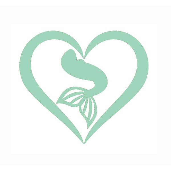 Custom Mermaid Tail Vinyl Decal - Beach Bumper Sticker, for