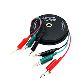 3 Wire Retractable Test Leads with Alligator Clips 18 AWG Test Leads Alligator Clips Electrical Test Leads Retractable Test Leads 10 FT