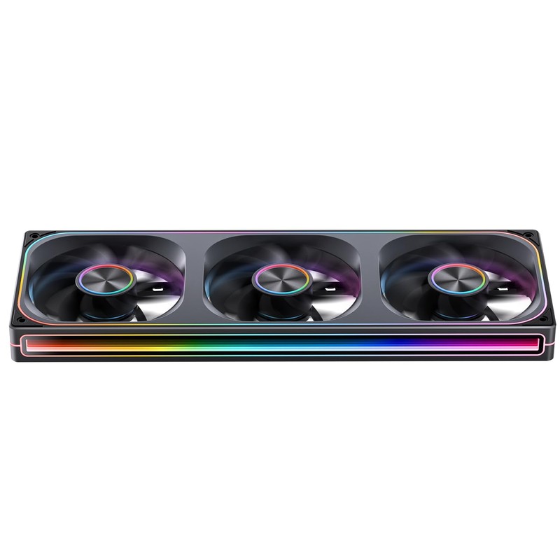 ​JONSBO ZA-360BR (Reverse) PC Case Fan,All(3)-in-One,Single Frame Unit with 3x120mm