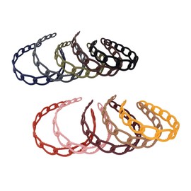 CALLARON 10 Pcs Hair Hoops for Women Frosted Simple Hair Accessories Universal Size Headbands Lightweight Comfortable Hairwear for Parties Photos Daily Wear