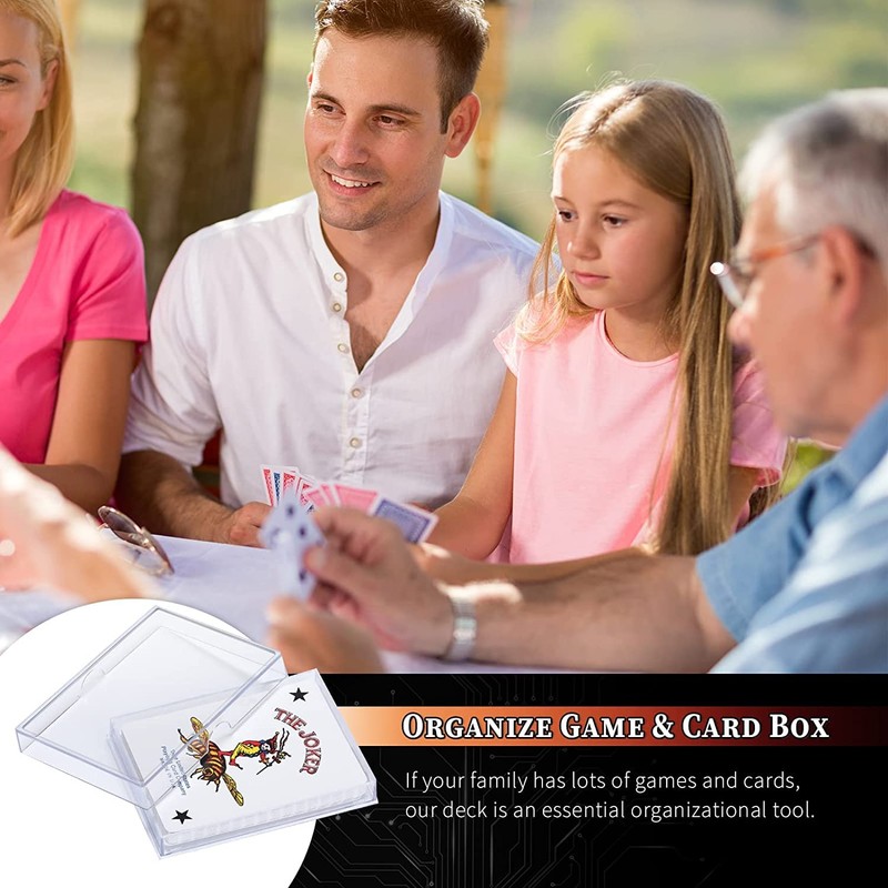 Pack of 10 Playing Card Deck Case Clear Boxes Holder