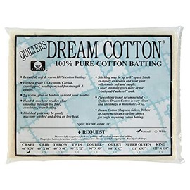 Quilters Dream Natural Cotton Request Batting (46in x 36in) Craft
