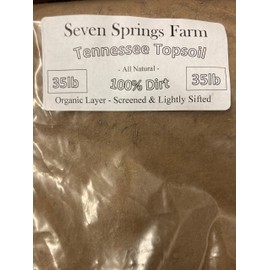 Tennessee Topsoil - All Natural 100% Dirt - Screened & Sifted Organic Layer for Indoor Outdoor Plants (35 Pounds)