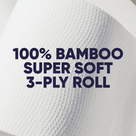Save Trees Bamboo Toilet Paper - 48 Rolls Of Septic Safe Organic Toilet Paper- 3-ply, 300 Sheets Per Roll - PFAs Free, FSC Certified, Plastic & Chemical Free - For Home, Boat & RV Use
