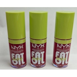 NYX LOT OF 3 NYX FAT OIL LIP DROP LIP OIL #FOLD05 NEWSFEED 0.16fl oz EACH SEALED
