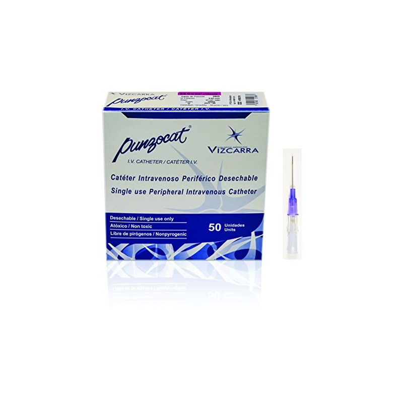 Catéter Intravenoso Periférico, No Radiopaco, 23 g x 19 mm,