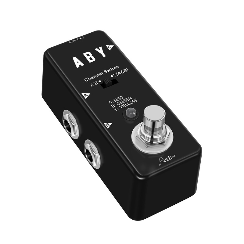 Rowin ABY BOX Guitar Pedal A/B/Y Switch Box for Electric