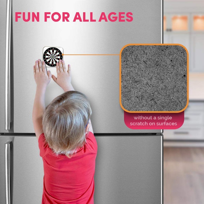 1 x Square MDF Fridge Magnet - Dart Board Darts