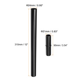 MECCANIXITY Solar Torch Light Extension Pole and Joint Kit 12 Inch Landscape Light Replacement Connector for Garden Pathway Lighting, 4 Set