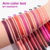 6Pcs 2 in 1 Orange Red Brown Plum Lip Liner