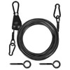 TooTaci 45ft Outdoor Clothesline Kit, 3/16" Black PVC Coated Wire