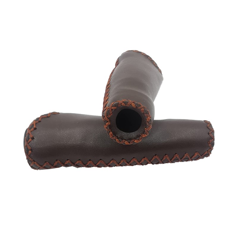 UPANBIKE Bike Grips Ergonomic Design Handmade Sewing Push On Leather