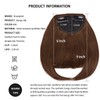 XRACEPHOL Clip in Bangs Brown Clip on Bangs with Temple