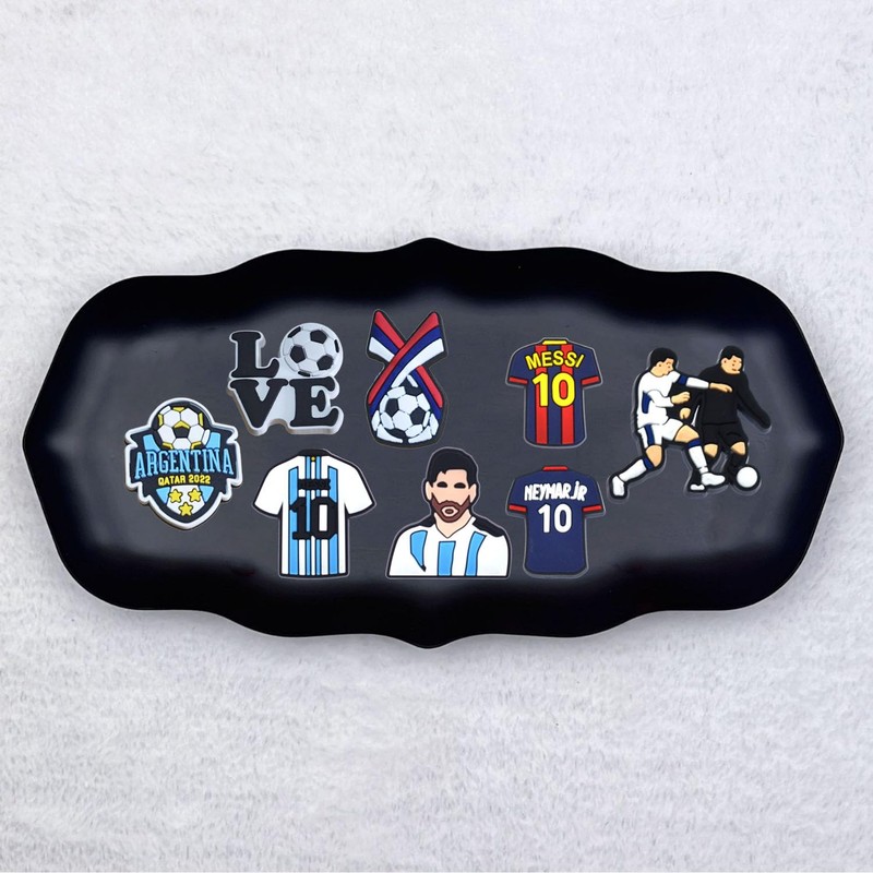 30 Pcs Sports Shoe Charms Football Pins Charms Soccer Shoe