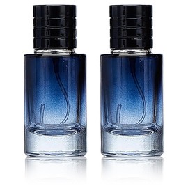 Sndperiexam 2 Pcs Blue 30ml Perfume Atomizer, Portable Glass Spray Refillable Small Bottle, Travel Cosmetics Outdoor Dispensing Mini Spray Bottle,Refillable Containers, Spray Bottles