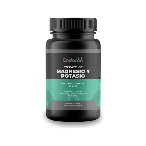 Citrato De Magnesio Y Potasio 60 Capsulas 850 Mg Endaroo