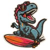 Atensils Dinosaur Patch Surfing Iron On Patch Iron On or