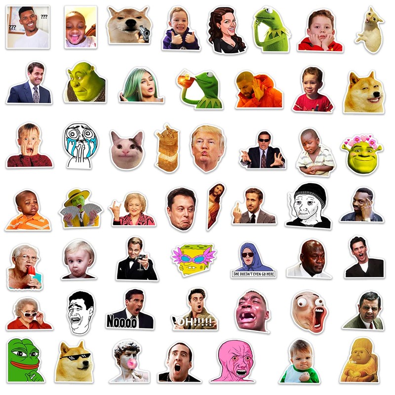 Meme Sticker Meme Sticker Set 50 Pieces Cute Decoration for