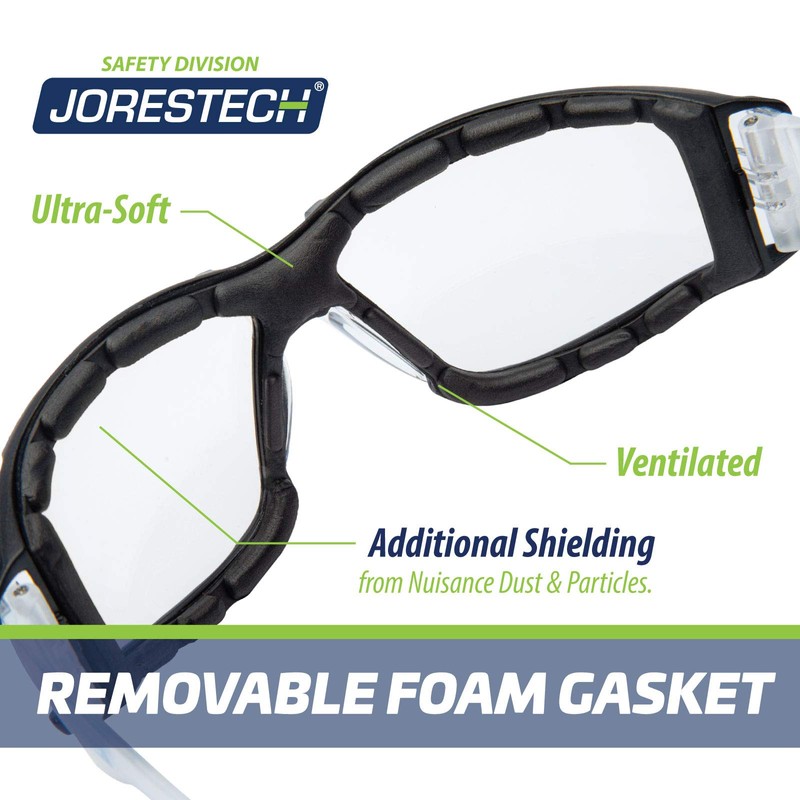 JORESTECH Eyewear Protective Safety Glasses, Anti Fog Polycarbonate Impact Resistant
