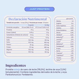 B-FIT B Just Protein 1kg - 33 servicios de Proteína en Polvo 100 Pura - Proteína Aislada en Suero de Leche - Suplemento Alimenticio ideal para...     