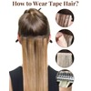 Hetto Tape in Hair Extensions Darkest Brown Tape in Extensions